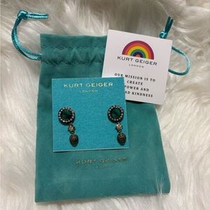 Kurt Geiger London Octavia Eagle Gemstone Drop Earrings